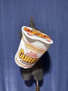 Cup Noodle Curry Novelty White & Yellow Crossbody Bag